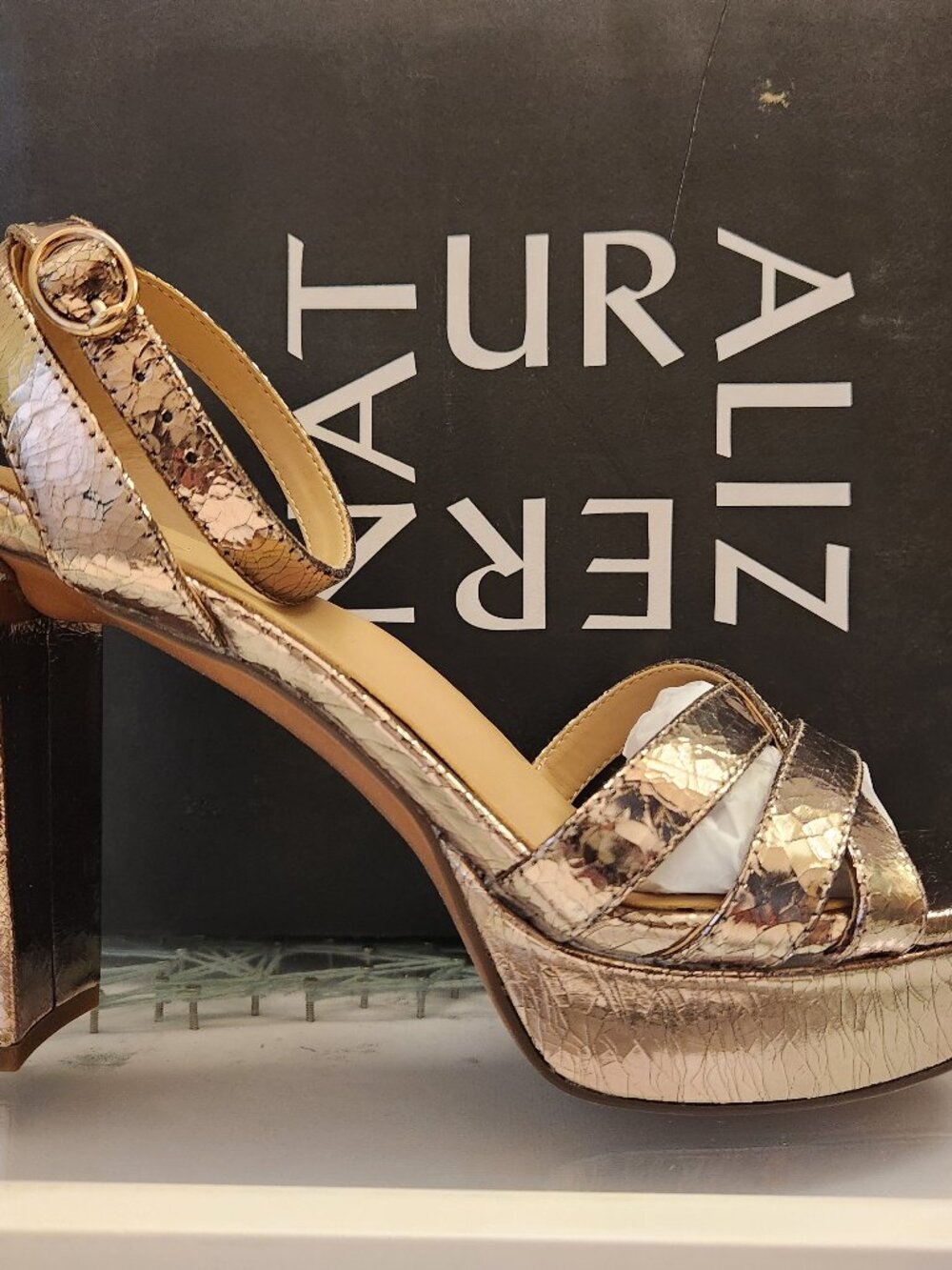 Naturalizer "Mallory" Luna Leather Platform Sandals. NIB. Size 10M(regular)